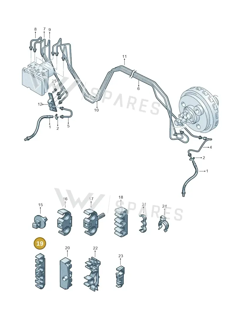 1J0611797B — Audi Q7 qu. 3.0 TDI (2009-2015) diagram 274611200, position 19