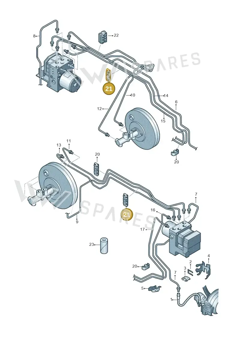 1J0611797B — Skoda Rapid (2012-2022) diagram 672611200, position 21