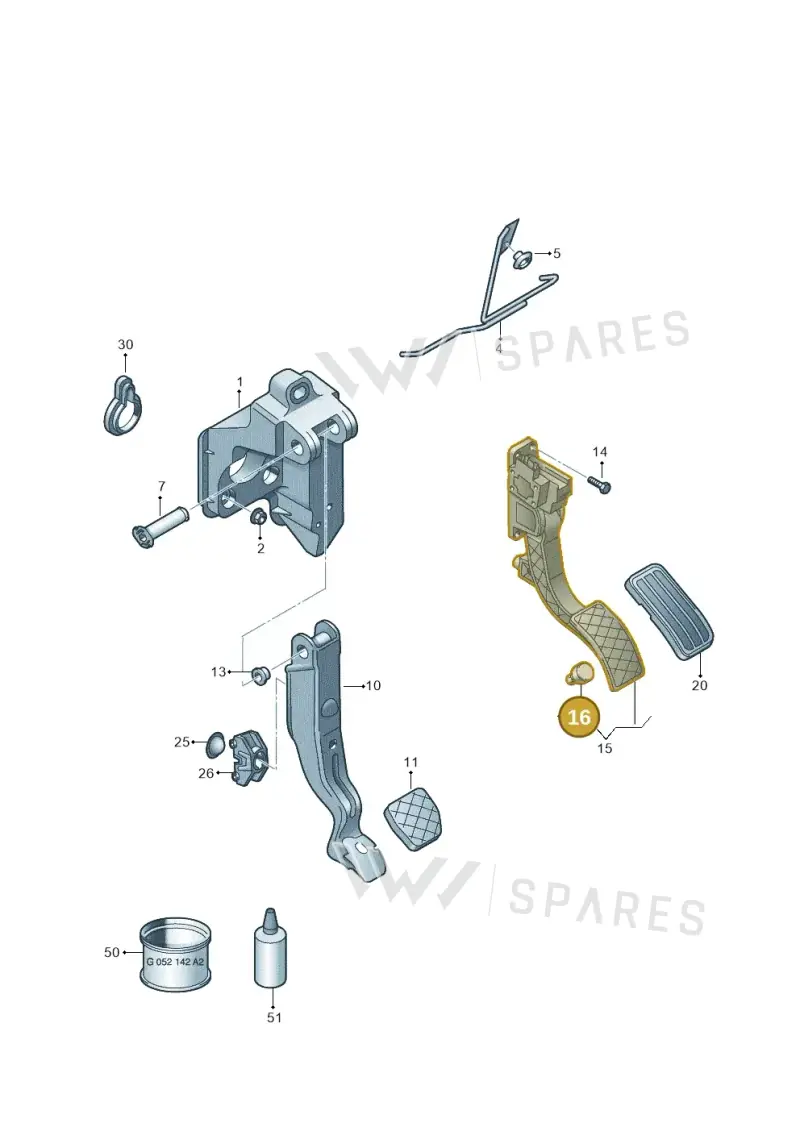 1J0723549B — Volkswagen Polo (2012-2014) diagram 672721600, position 16