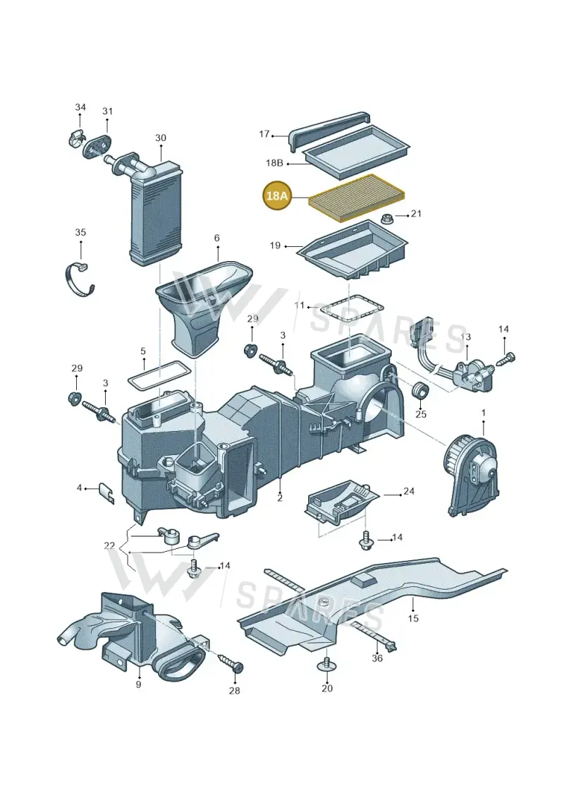 1J0819644A — Volkswagen New Beetle             06> (2005-) diagram 194819200, position 18A