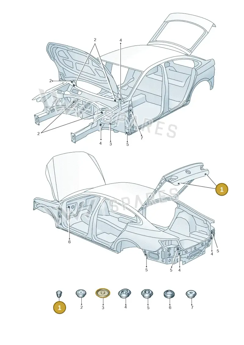 1J0827713 — Volkswagen Arteon (2017-2023) diagram 828803350, position 1