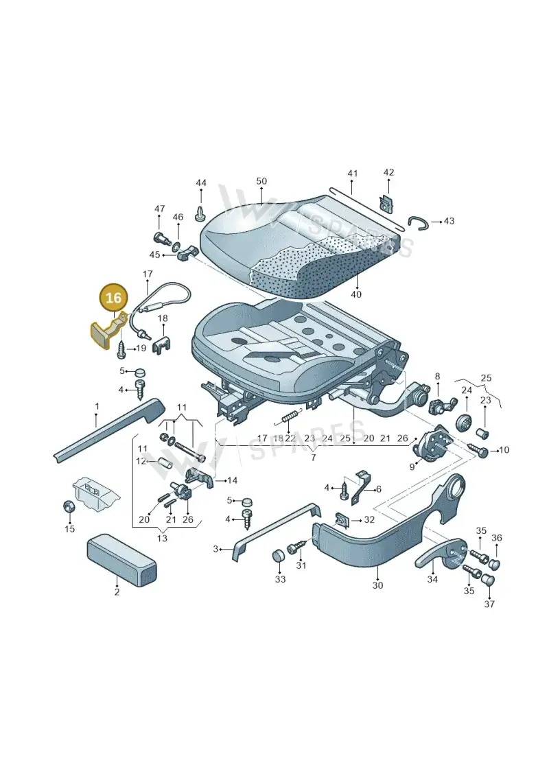 1J0881253EB41 — Volkswagen PASSAT/4MOTION/W8 (2002-2005) diagram 404881050, position 16