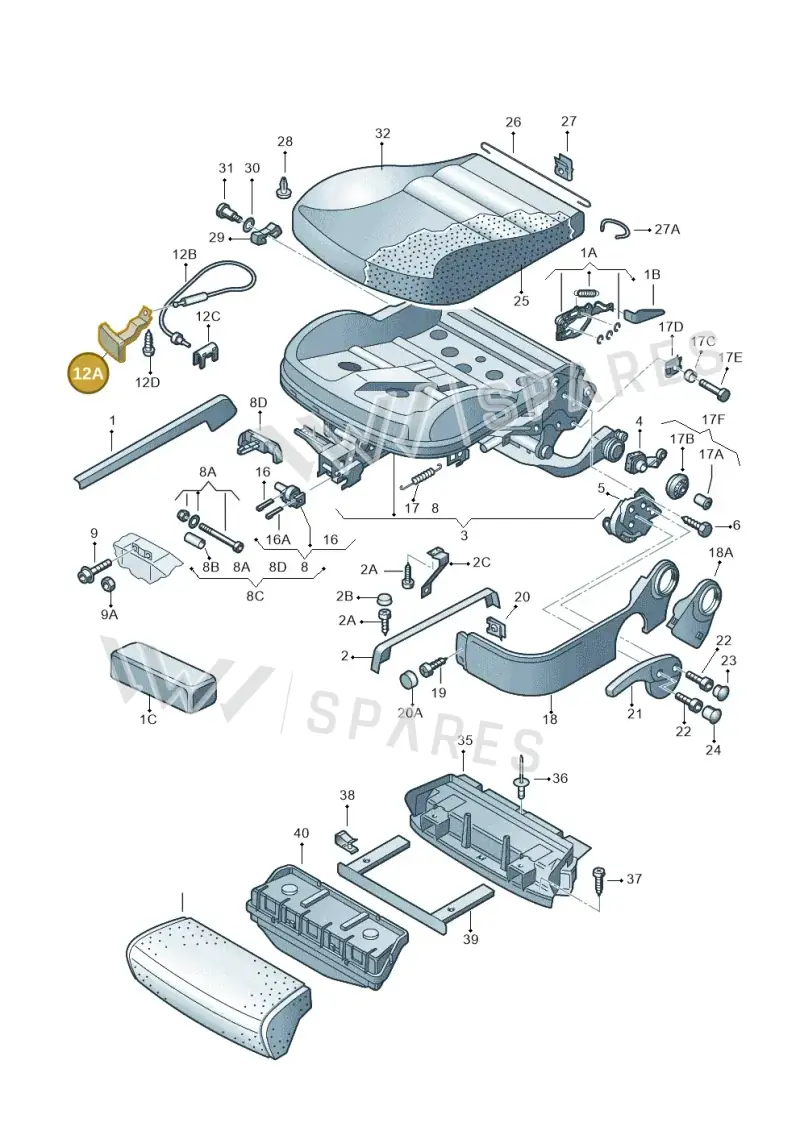 1J0881253EB41 — Volkswagen New Beetle             06> (2005-) diagram 203881000, position 12A