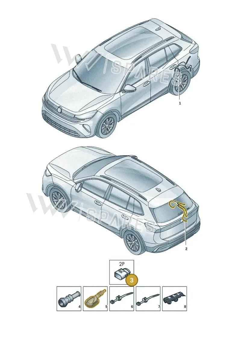 1J0906102 — Volkswagen Tiguan 2.0 (2023-) diagram 57x972700, position 3