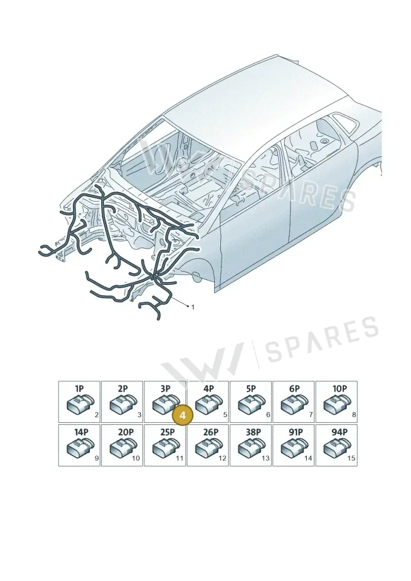 1J0906233 — Volkswagen Polo 1.0 BlueMotion (2017-2024) diagram 837971800, position 4