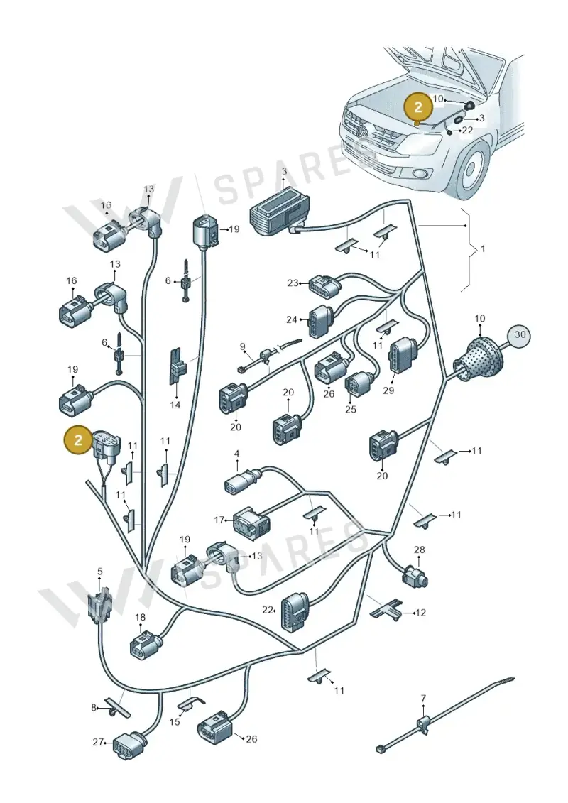 1J0906234 — Volkswagen Amarok twin cab (2022-) diagram 894971810, position 2