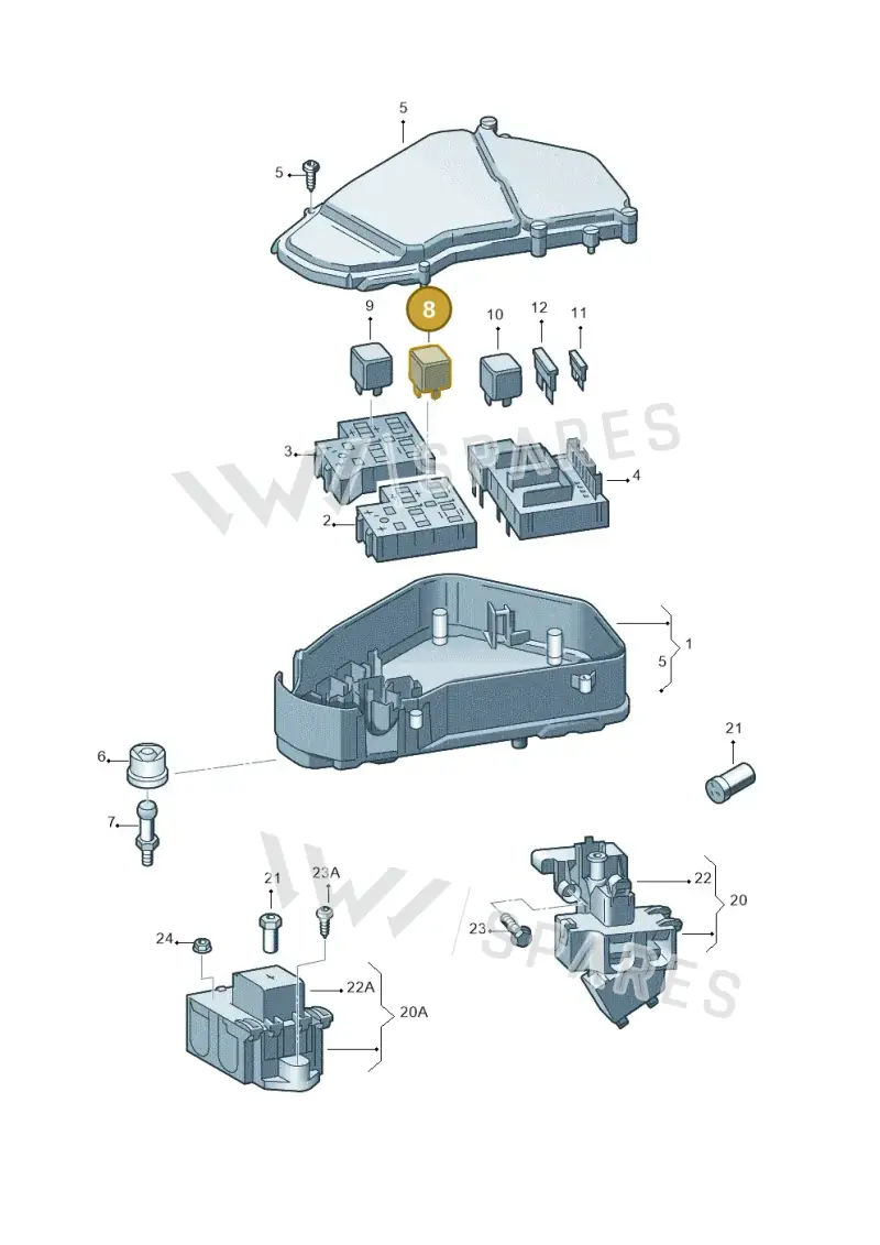 1J0906381A — Volkswagen Touareg                08> (2007-) diagram 274937100, position 8