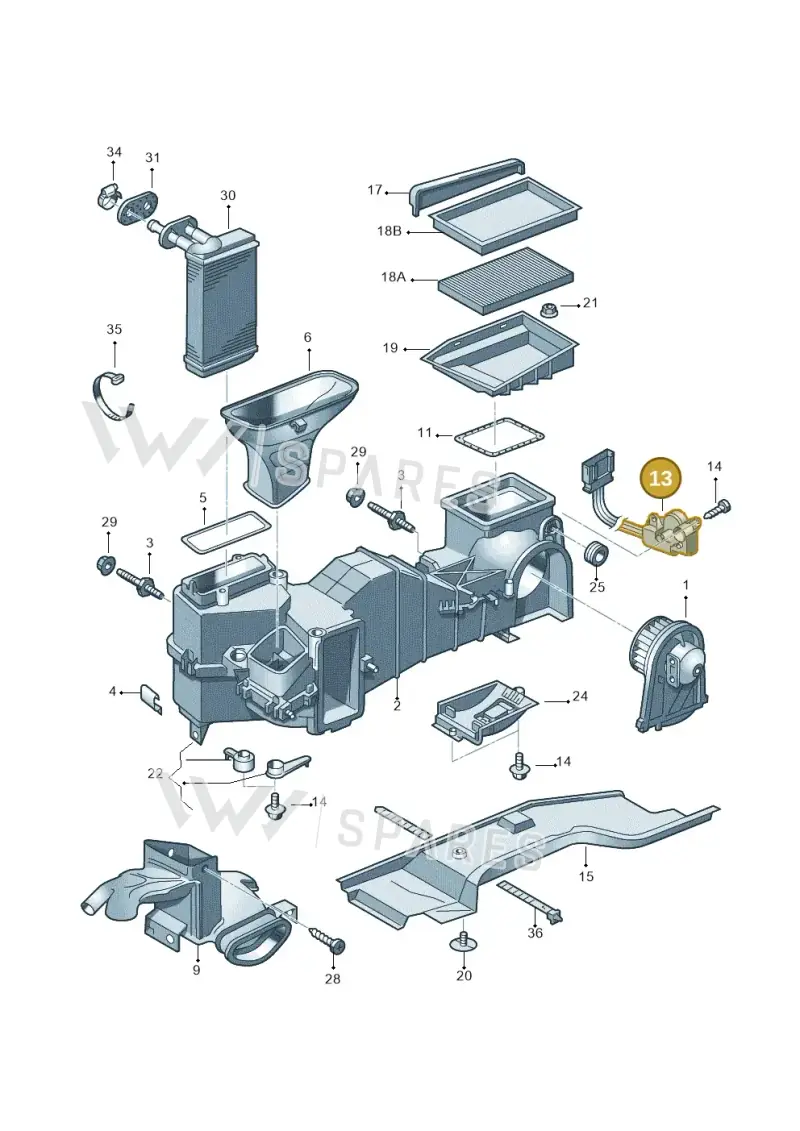 1J0907511 — Volkswagen New Beetle             06> (2005-) diagram 194819200, position 13