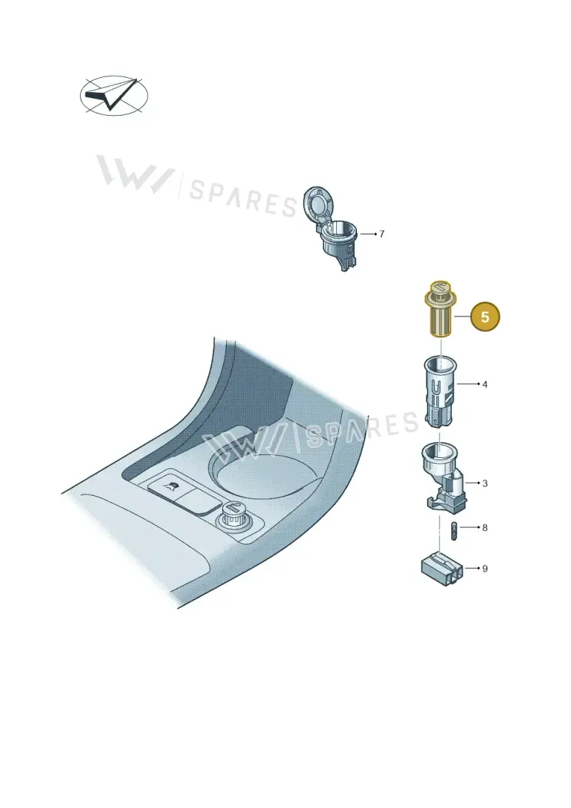 1J09193079B9 — Volkswagen Up! 1.0 BlueMotion (2016-2023) diagram 723919200, position 5