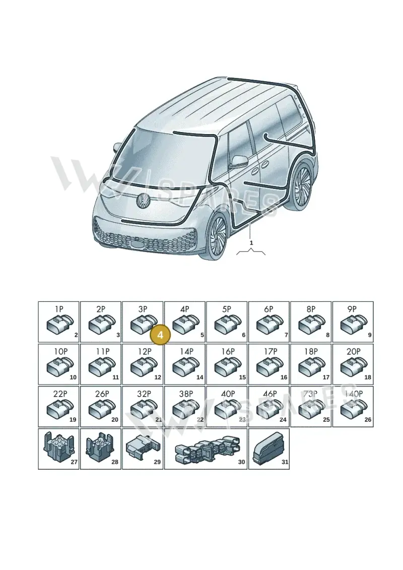 1J0919321 — Volkswagen ID.Buzz (2022-) diagram 15a972000, position 4