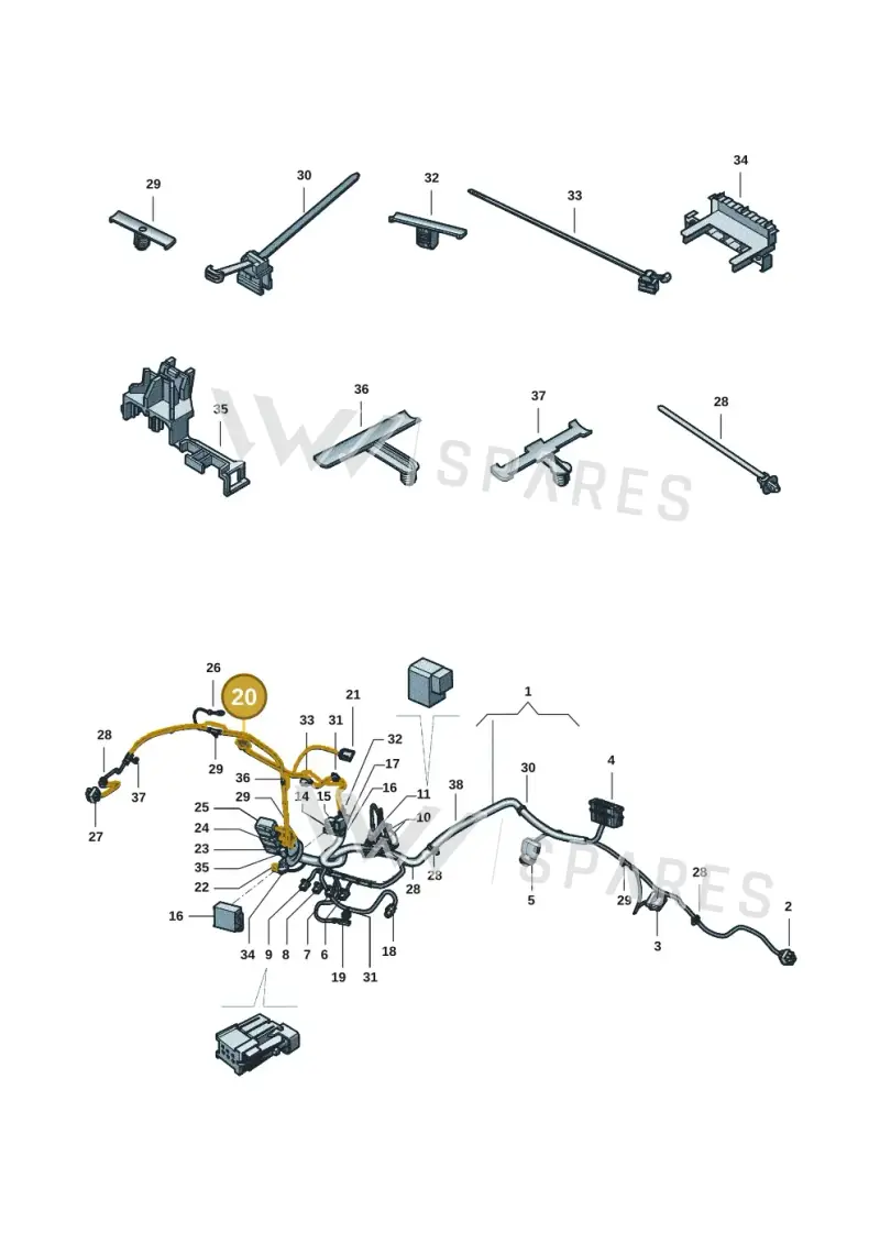 1J0919321 — Volkswagen Amarok twin cab (2022-) diagram 2ha971084, position 20