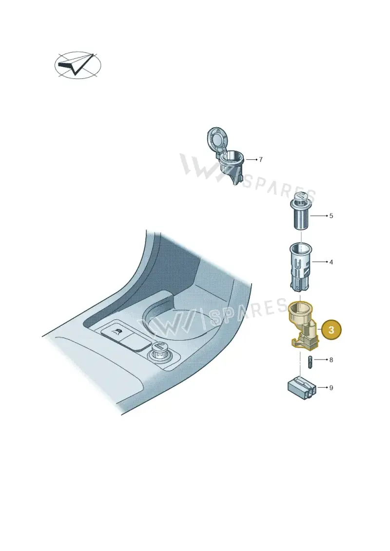 1J0919341A — Volkswagen Up! 1.0 BlueMotion (2016-2023) diagram 723919200, position 3