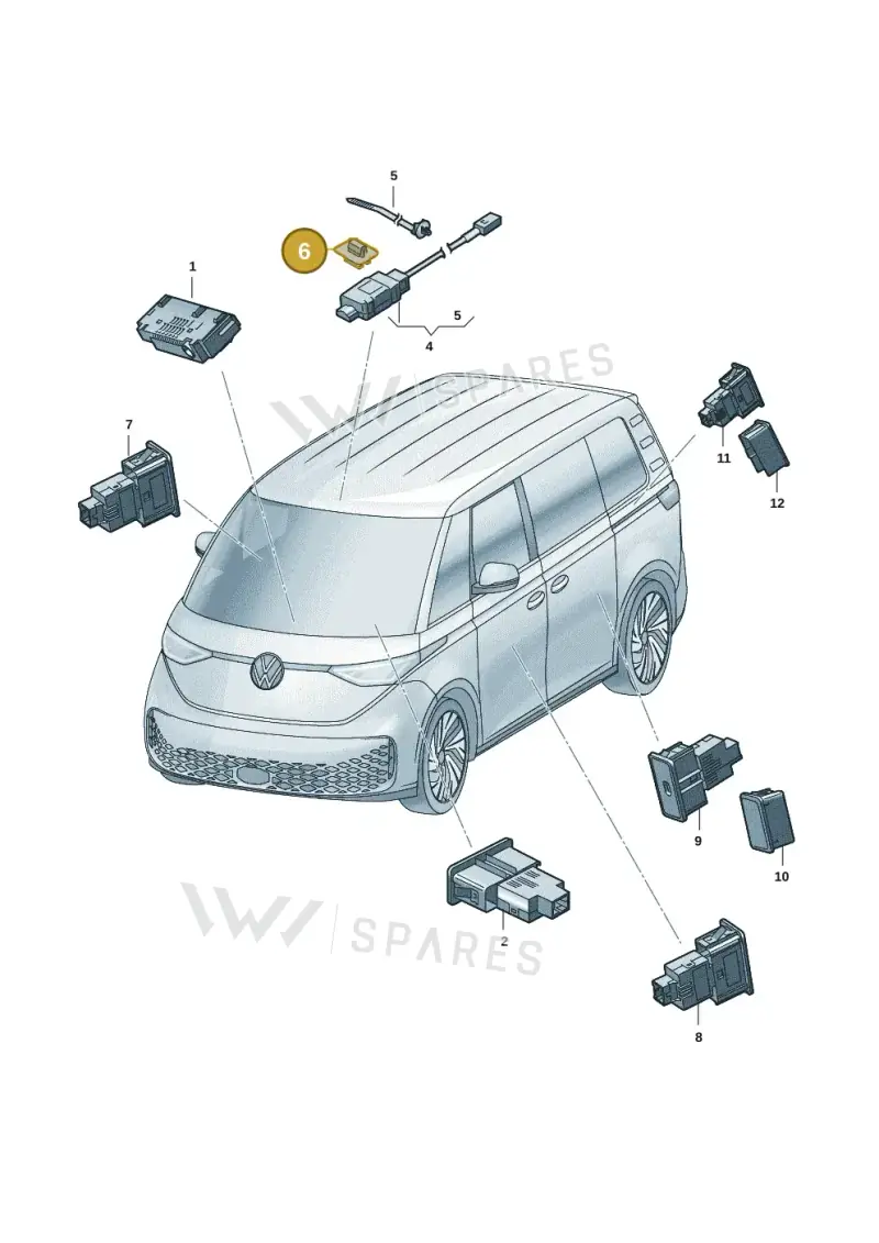 1J0937510A — Volkswagen ID.Buzz (2022-) diagram 15a035780, position 6