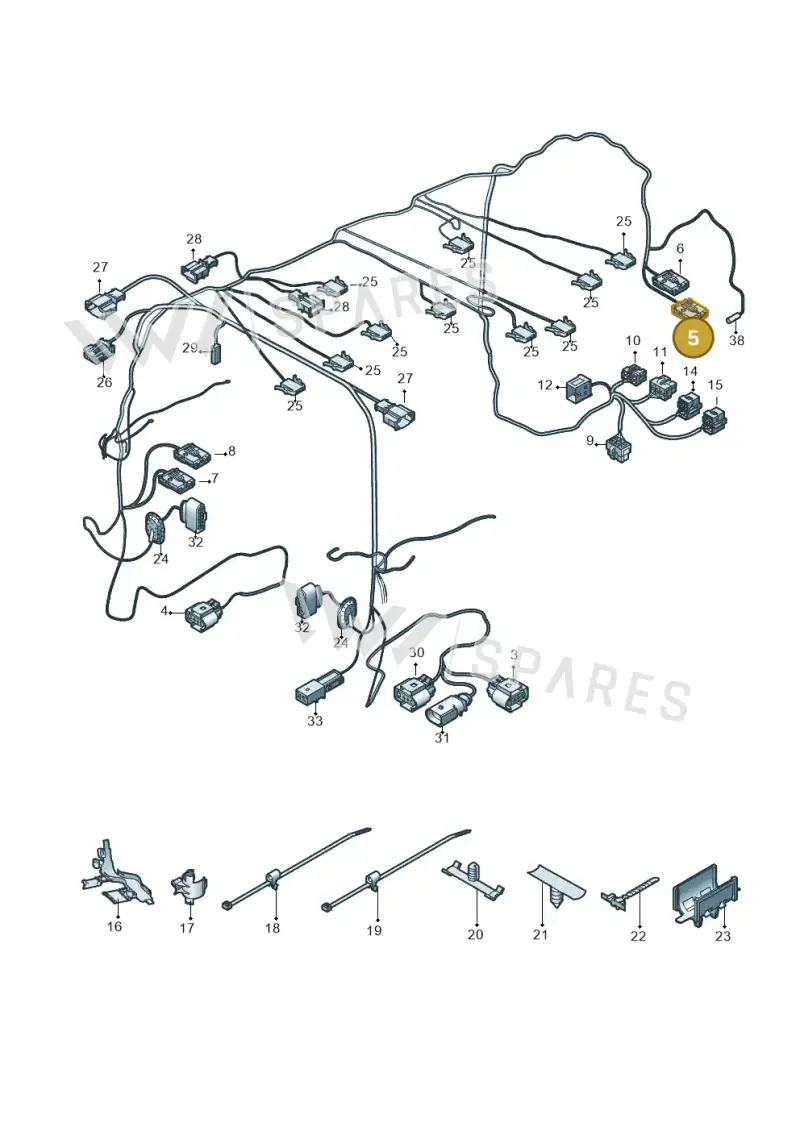 1J0937713B — Volkswagen Transp. caravelle (2011-2015) diagram 410972860, position 5