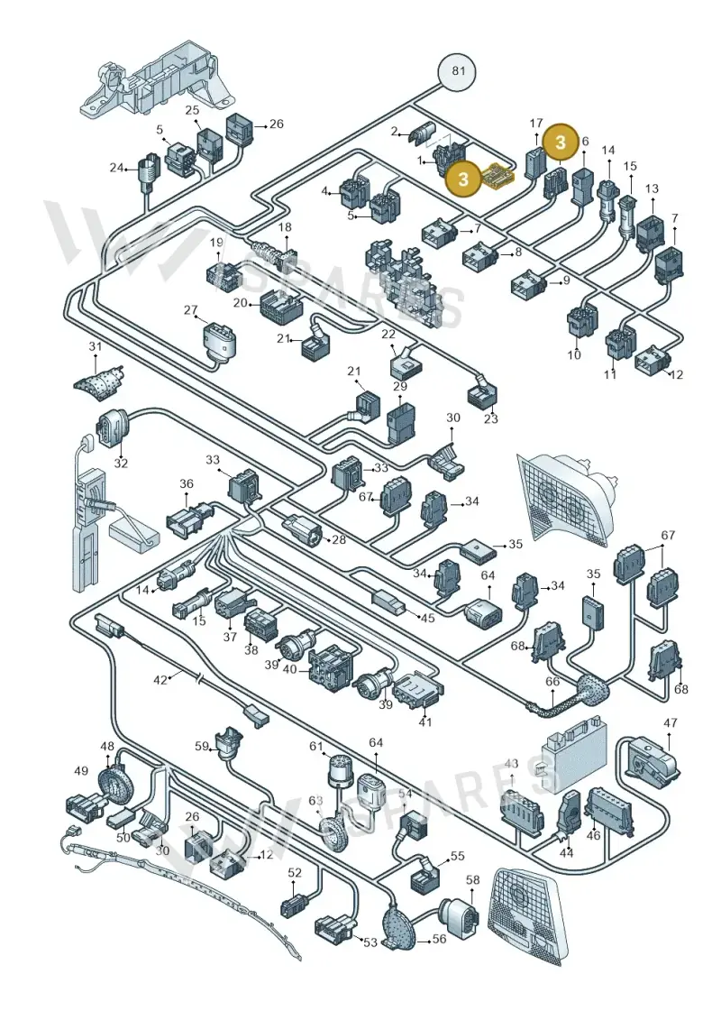 1J0937714D — Audi A4/S4/Av./qu.     05> (2005-) diagram 454971810, position 3