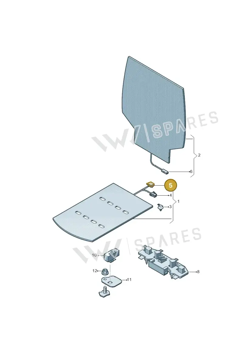 1J0937723 — Volkswagen Amarok twin cab (2009-2012) diagram 749963000, position 5