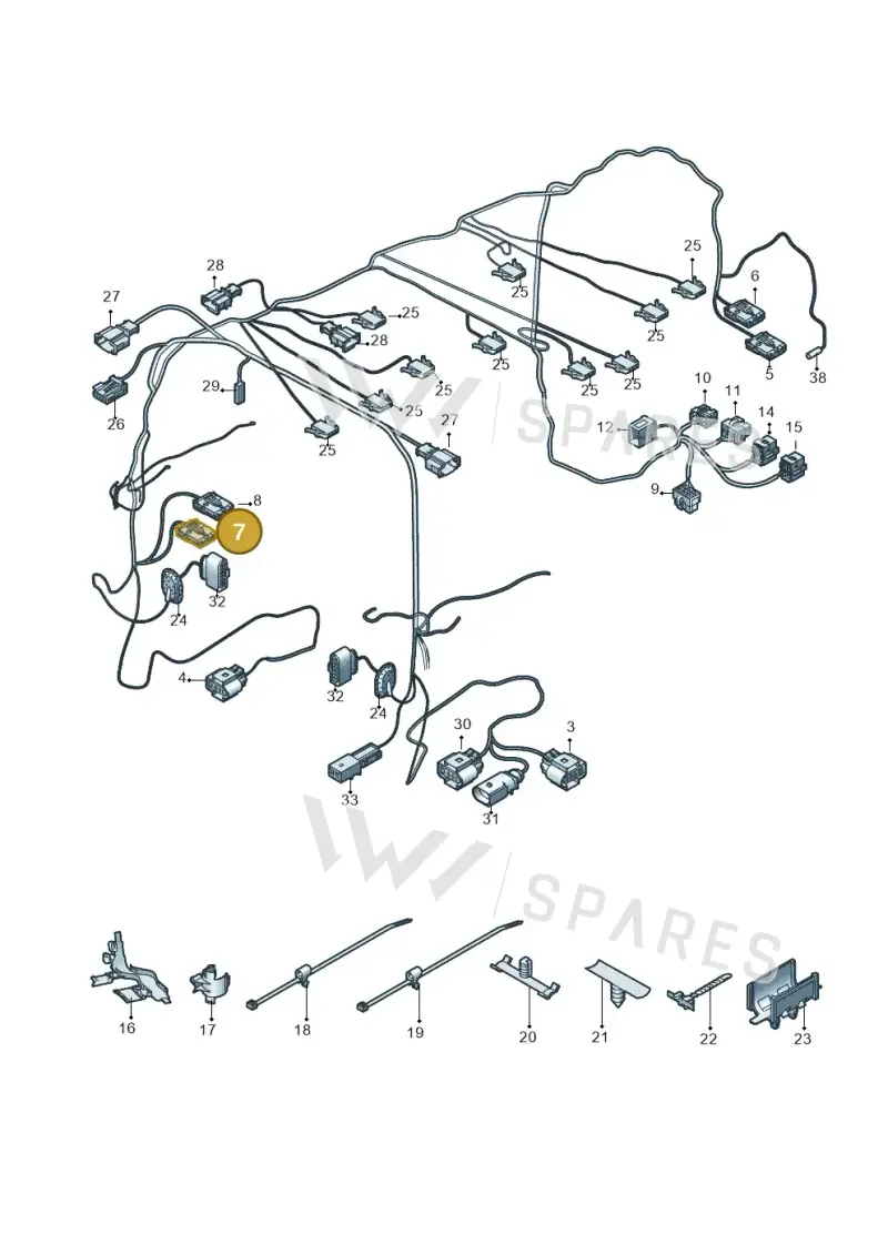 1J0937723A — Volkswagen Transp. caravelle (2011-2015) diagram 410972860, position 7