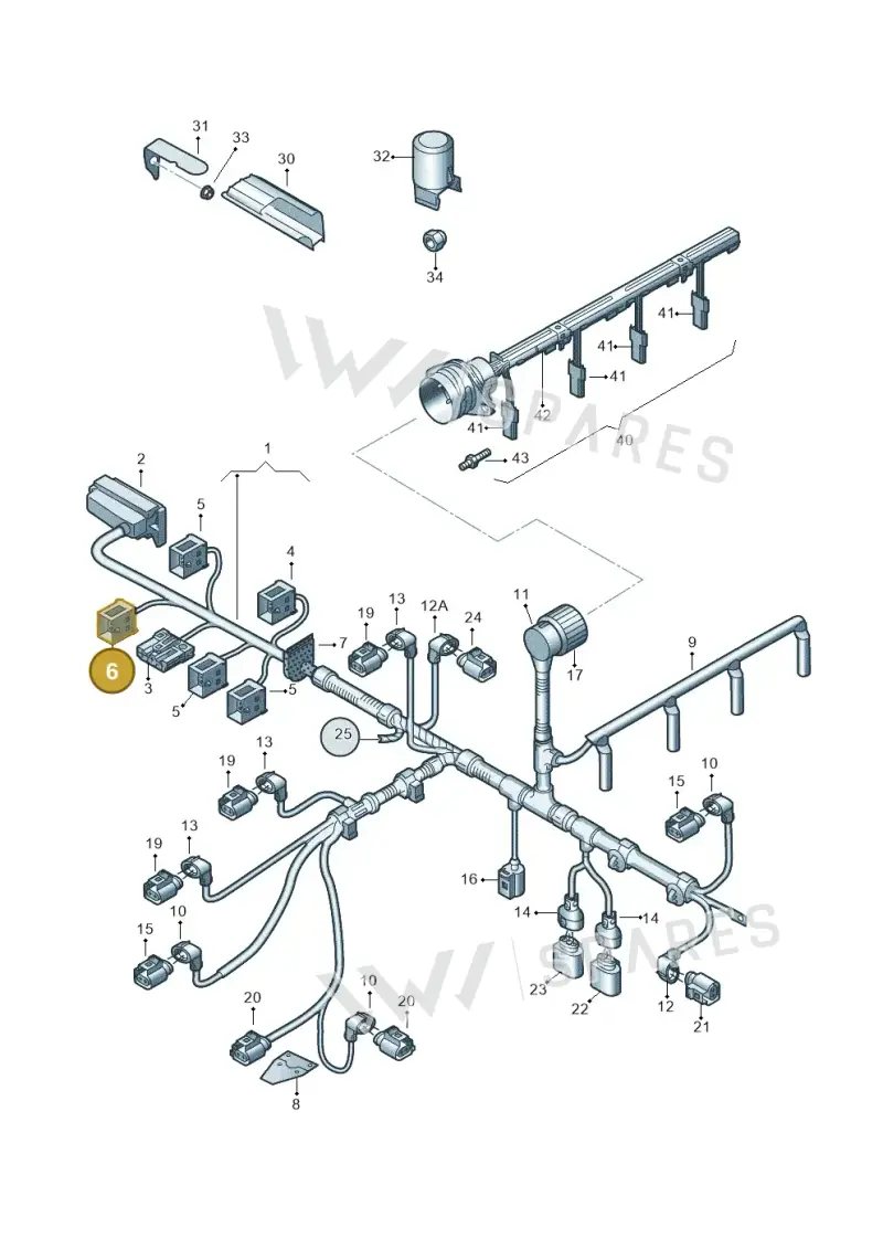 1J0937724A — Volkswagen Transp. dropside (2008-2009) diagram 410971080, position 6