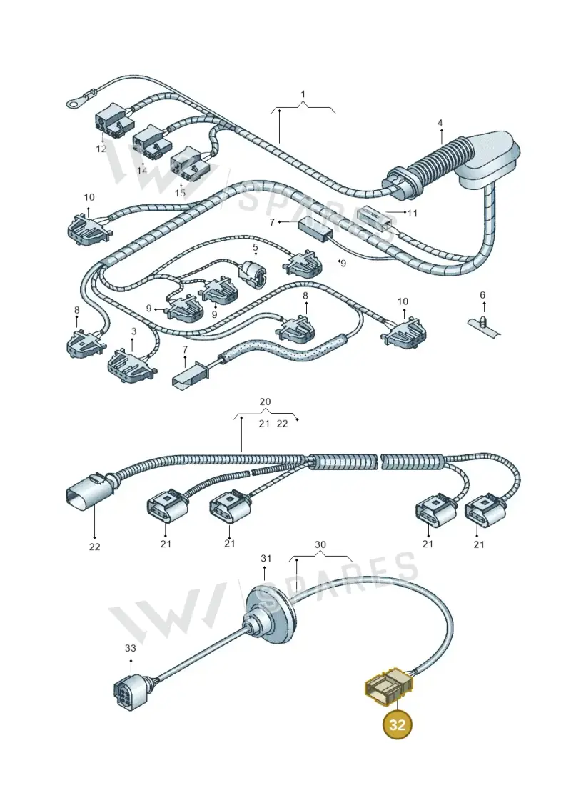 1J0937733 — Volkswagen Sharan (2008-2010) diagram 245972840, position 32