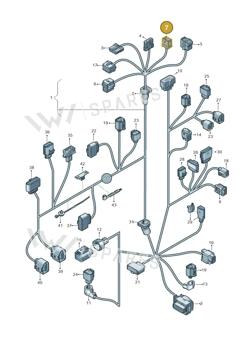 1J0937743B — Volkswagen Touareg (2012-2014) diagram 693971790, position 7