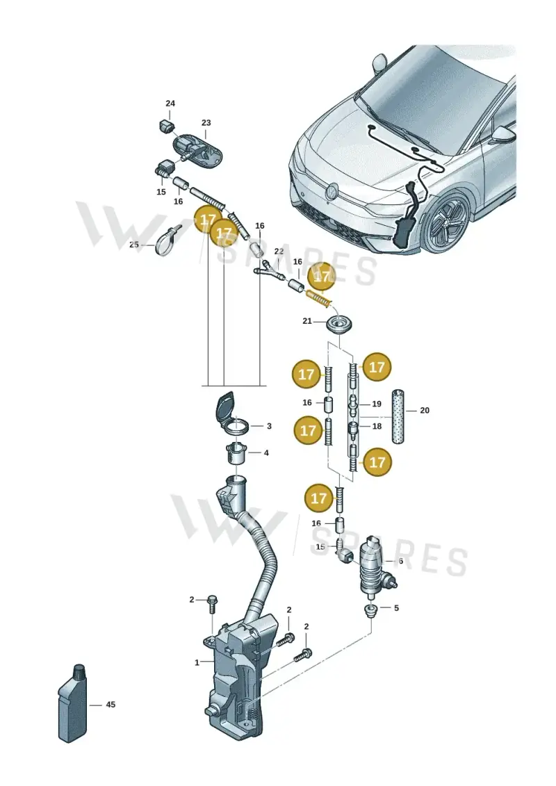 1J0955751D — Volkswagen ID.7 Limousine Pro (2023-) diagram 14b955100, position 17