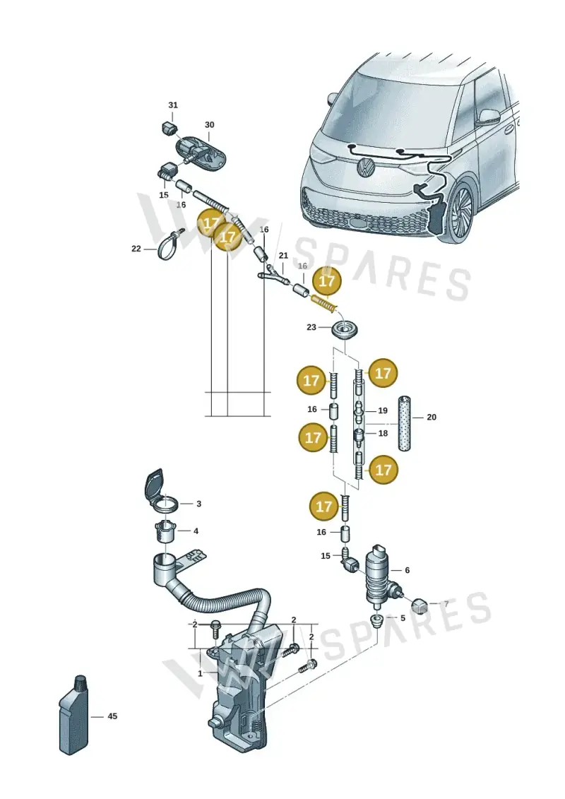 1J0955751D — Volkswagen ID.Buzz (2022-) diagram 15a955100, position 17