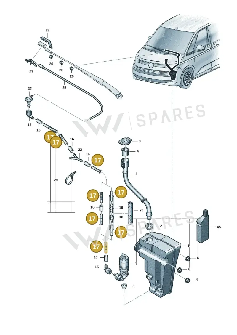 1J0955751D — Volkswagen Multivan (2021-) diagram 7t0955100, position 17