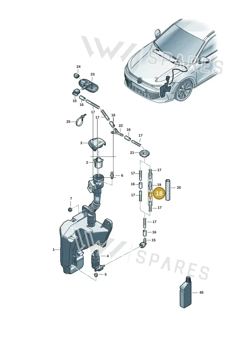 1J0955875P — Volkswagen Passat estate (2023-) diagram 3j0955100, position 18