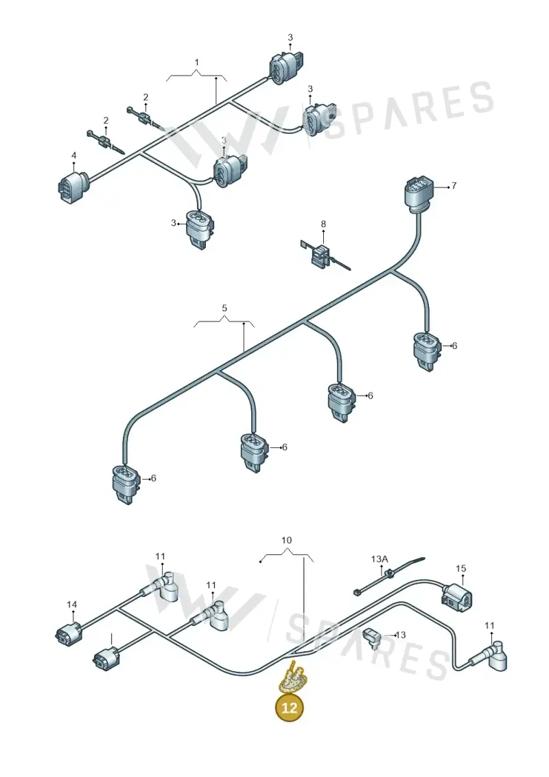 1J0955998C — Volkswagen Amarok twin cab (2022-) diagram 683971900, position 12