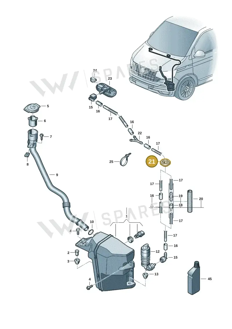 1J0955998C — Volkswagen Transport. multivan (2019-2024) diagram 7em955010, position 21