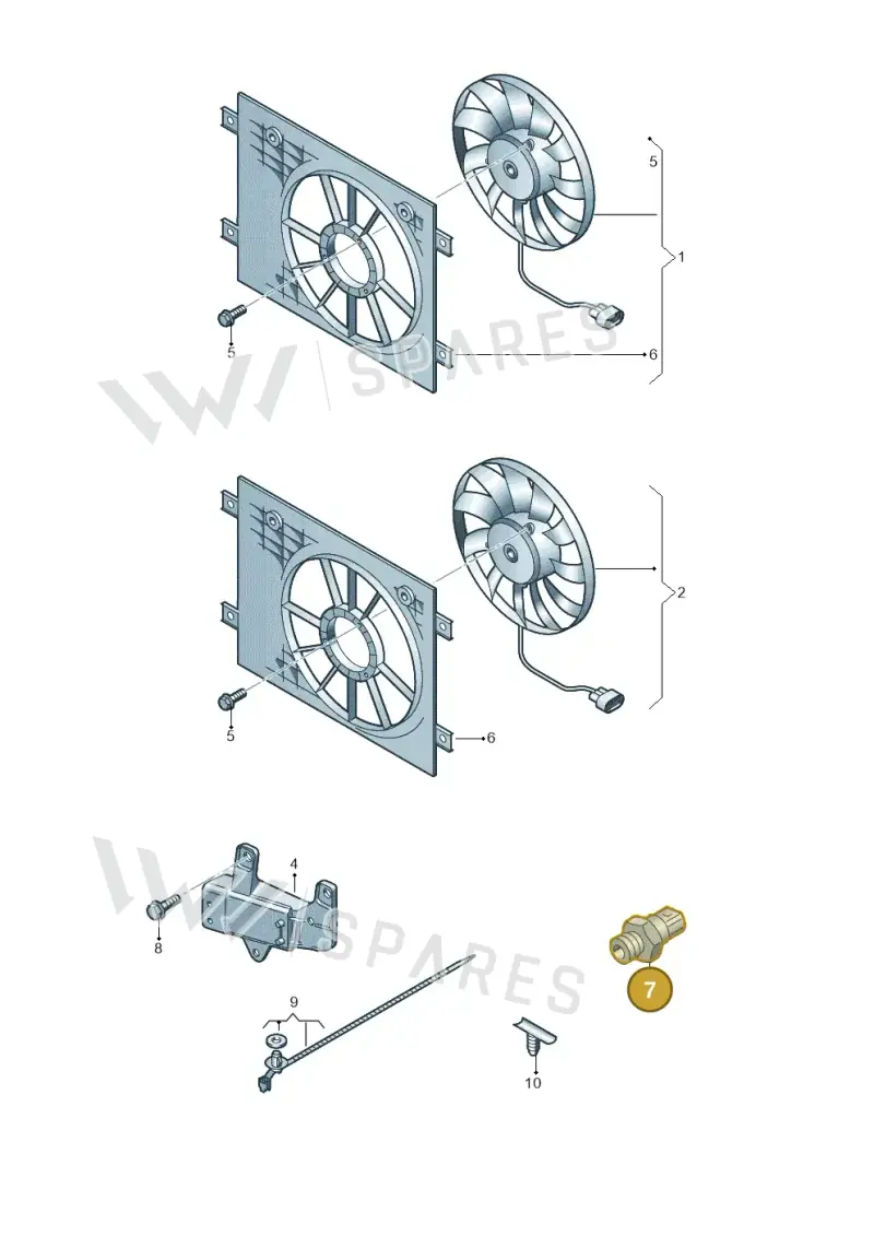 1J0959481 — Volkswagen Up! 1.0 BlueMotion (2016-2023) diagram 892959500, position 7
