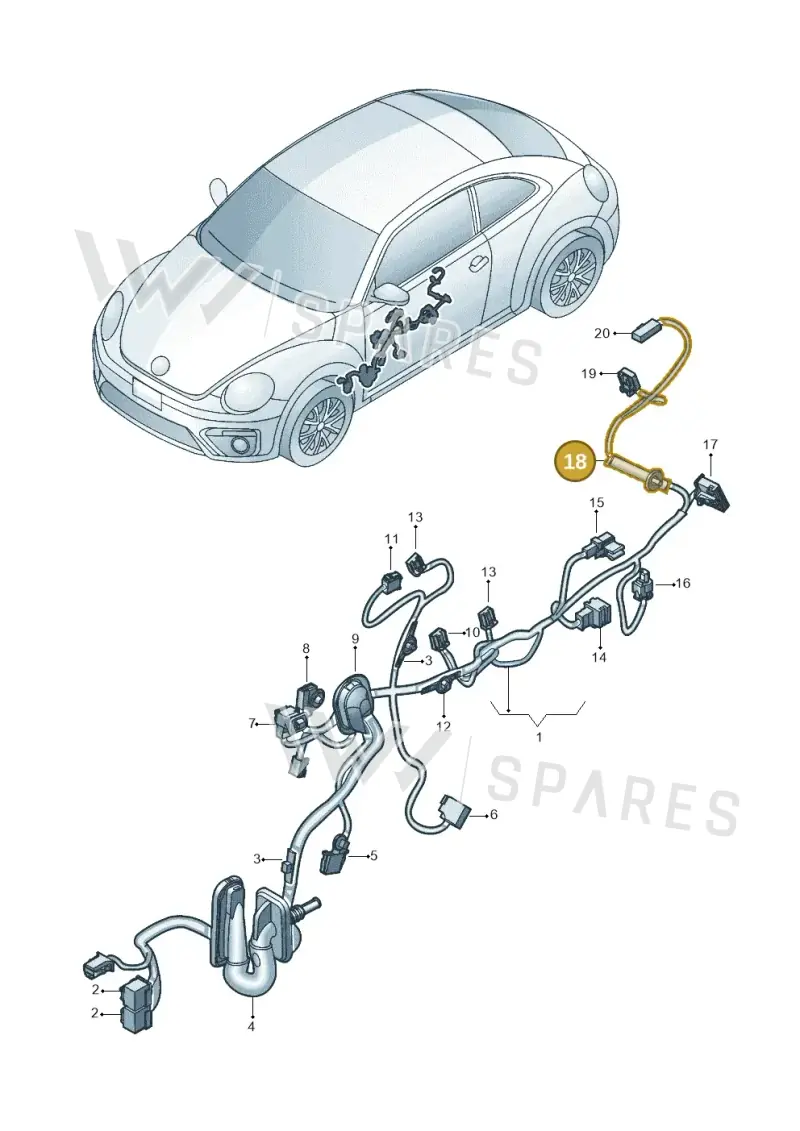 1J0971445F — Volkswagen Beetle (2016-2019) diagram 801972350, position 18