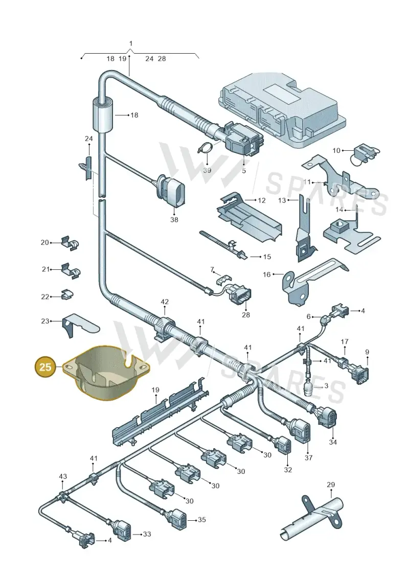 1J0971830P — Volkswagen New Beetle             06> (2005-) diagram 194971120, position 25