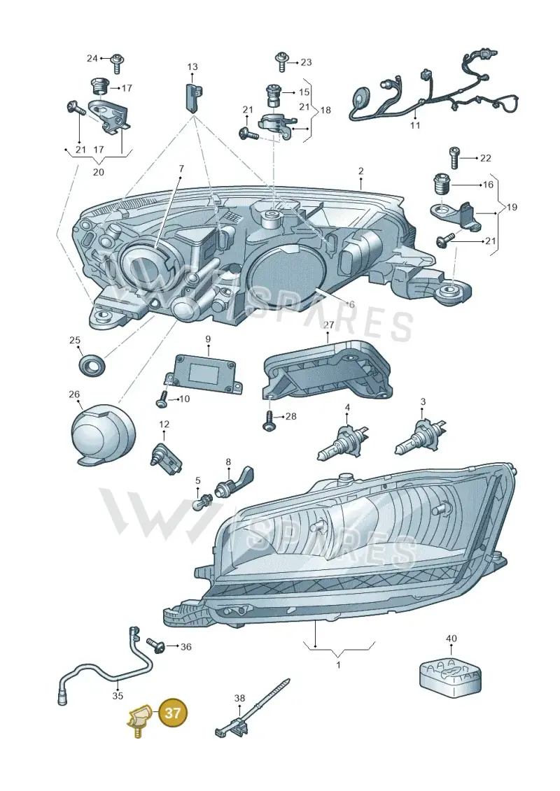 1J0971899A — Skoda Fabia (2014-2022) diagram 797941011, position 37