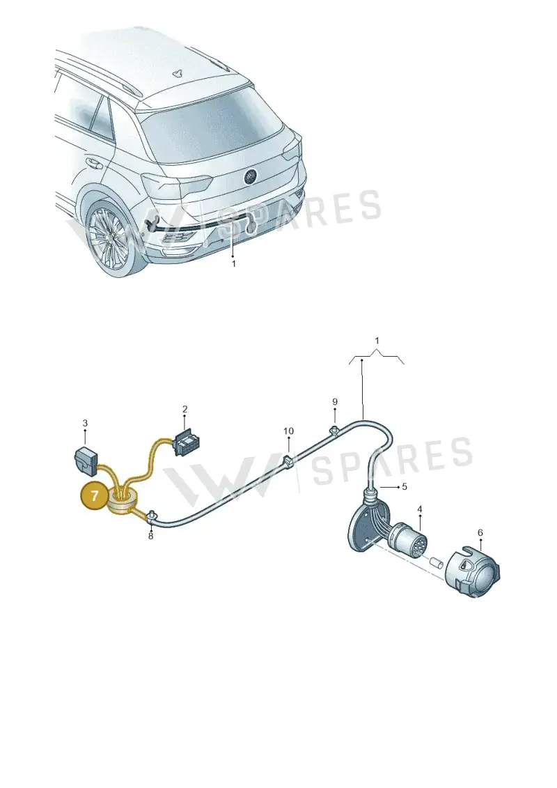 1J0971903 — Volkswagen T-Roc convertible 1.5 (2019-2024) diagram 813972850, position 7