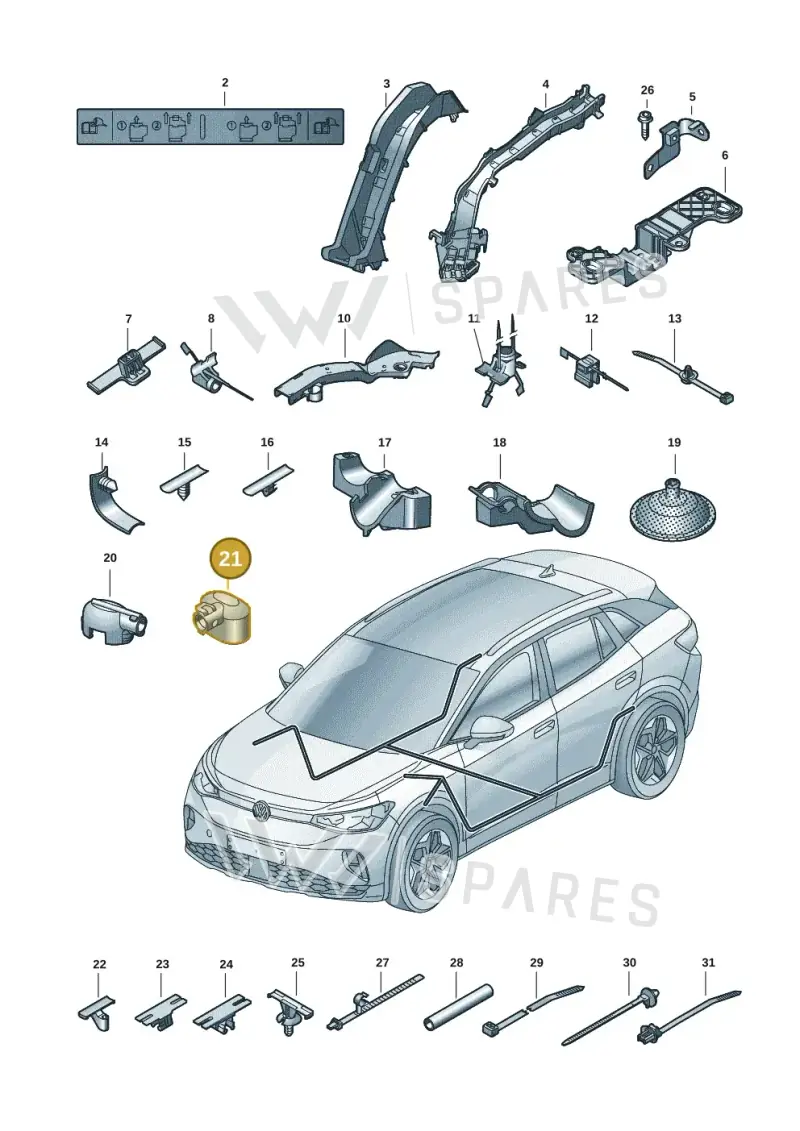 1J0971921G — Volkswagen ID.4 Pro (2020-2023) diagram 11a972001, position 21