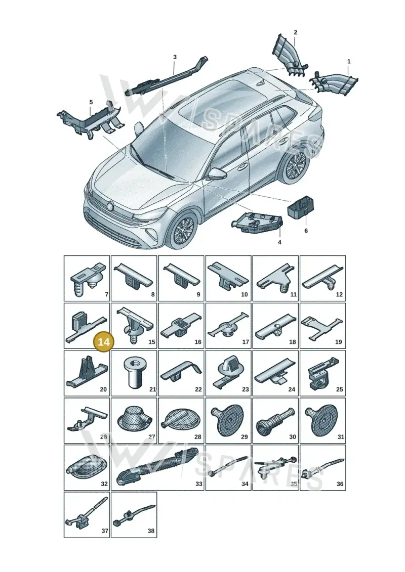 1J0971930D — Volkswagen Tiguan 2.0 (2023-) diagram 57x972001, position 14