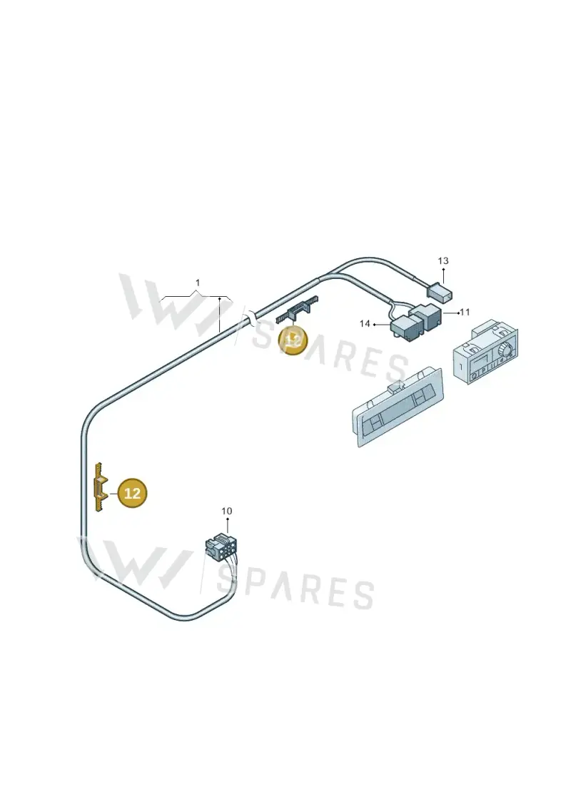 1J0971930N — Volkswagen TRANSPORTER (2003-2005) diagram 410972700, position 12