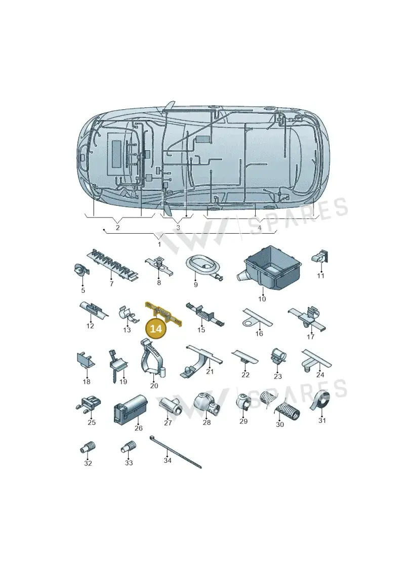 1J0971930N — SEAT Altea XL (2013-) diagram 418971810, position 14
