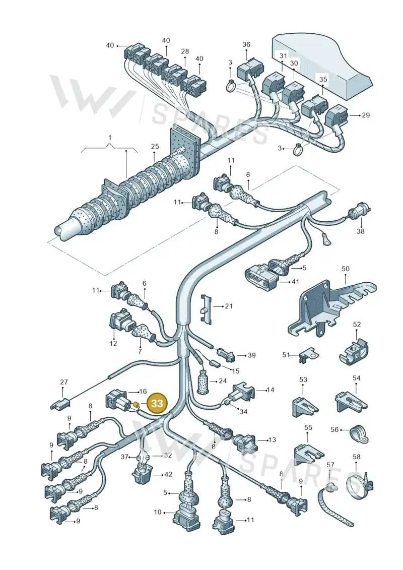 1J0972741B — Volkswagen PASSAT/4MOTION/W8 (2002-2005) diagram 156971100, position 33
