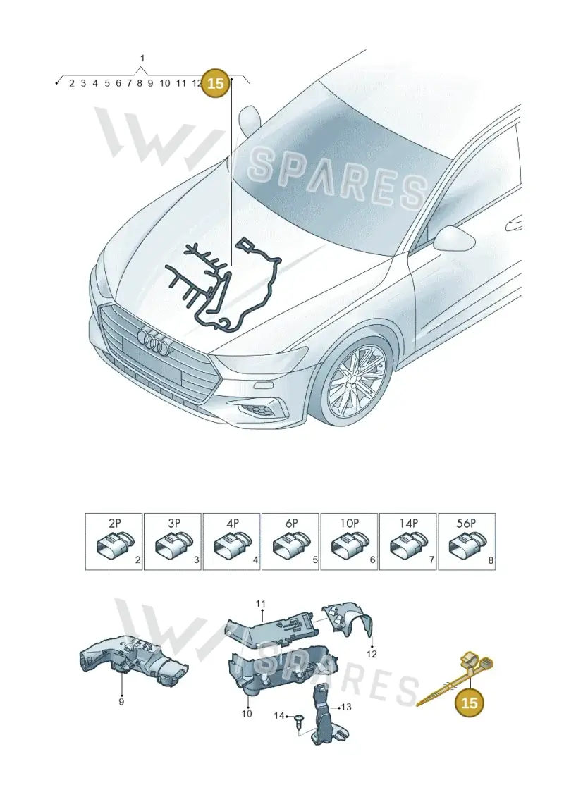 1J0972741B — Audi A7 (2021-) diagram 435971350, position 15