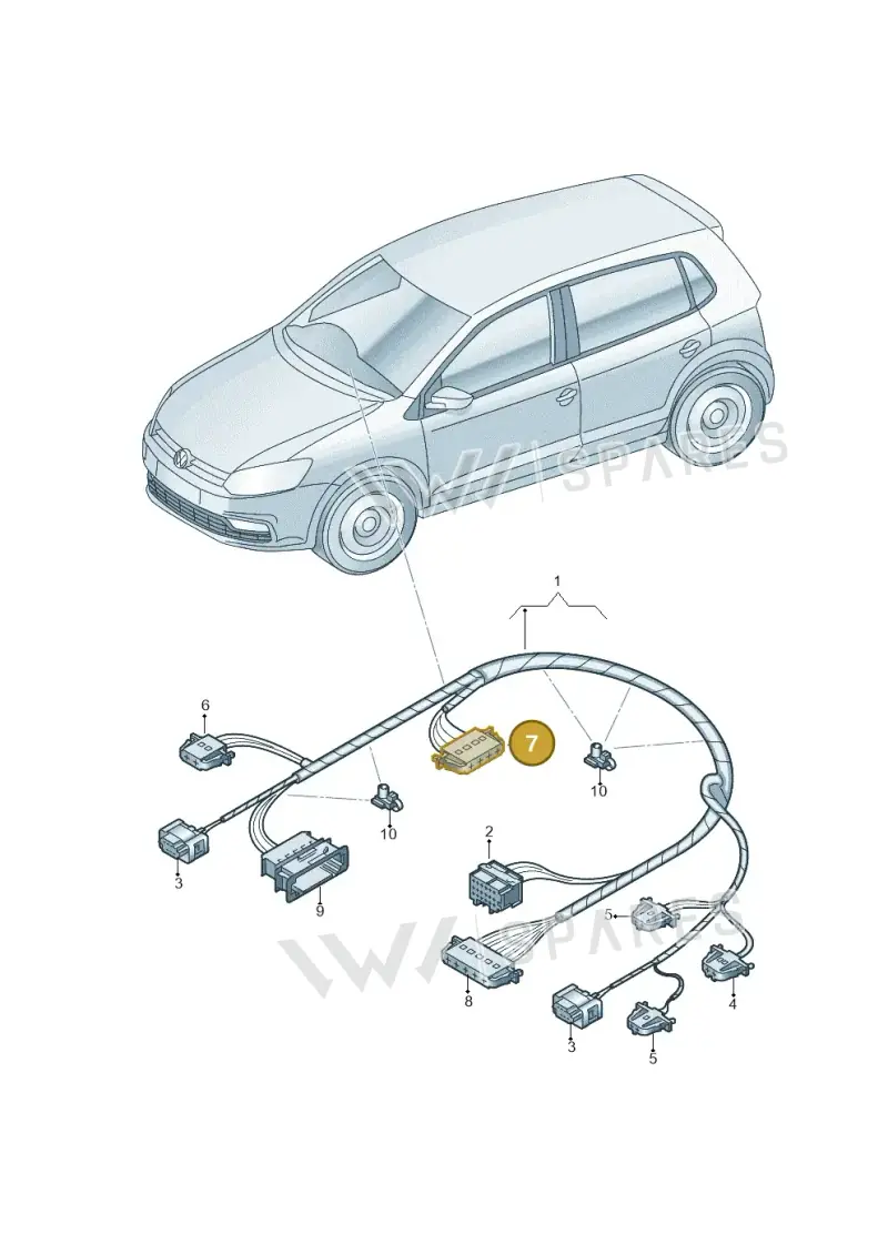 1J0972754 — SEAT Ibiza (2015-) diagram 773972450, position 7