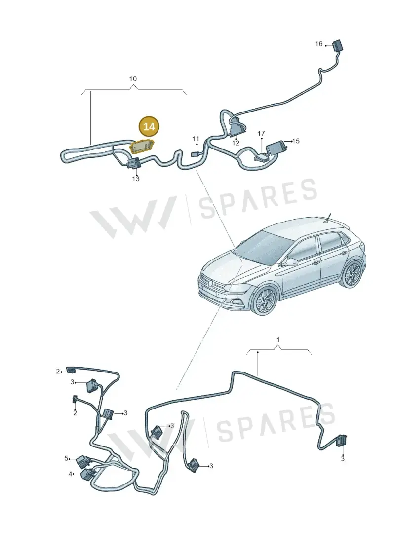1J0972754 — Skoda Fabia (2021-2022) diagram 837972450, position 14