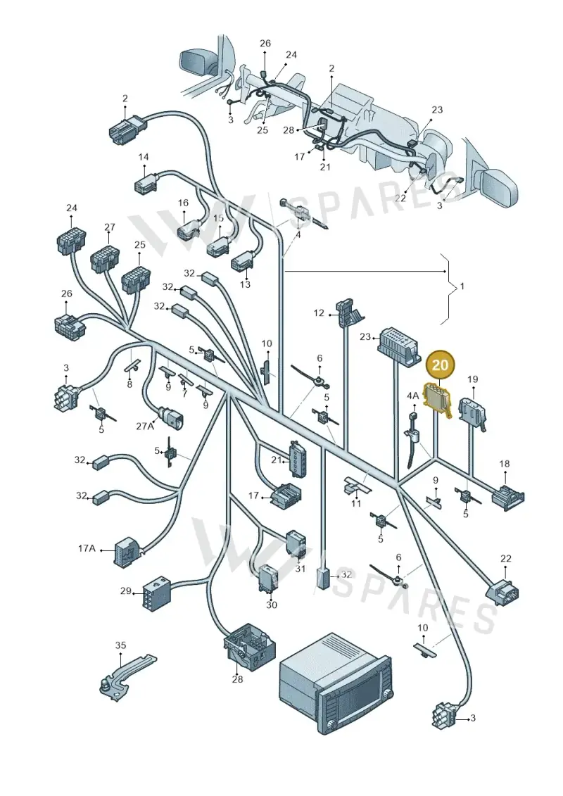 1J0972754 — Volkswagen Amarok (2022-) diagram 683971830, position 20