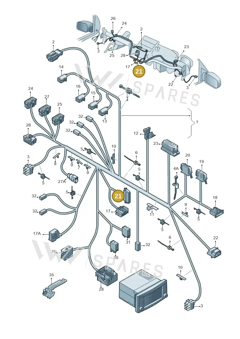 1J0972755 — Volkswagen Amarok (2022-) diagram 683971830, position 21