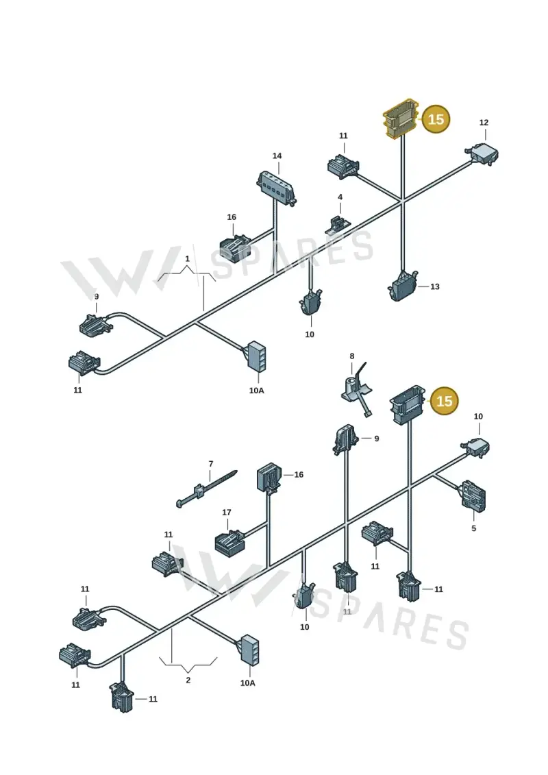 1J0972785 — Volkswagen Jetta 2.0 (2015-2015) diagram 409972660, position 15