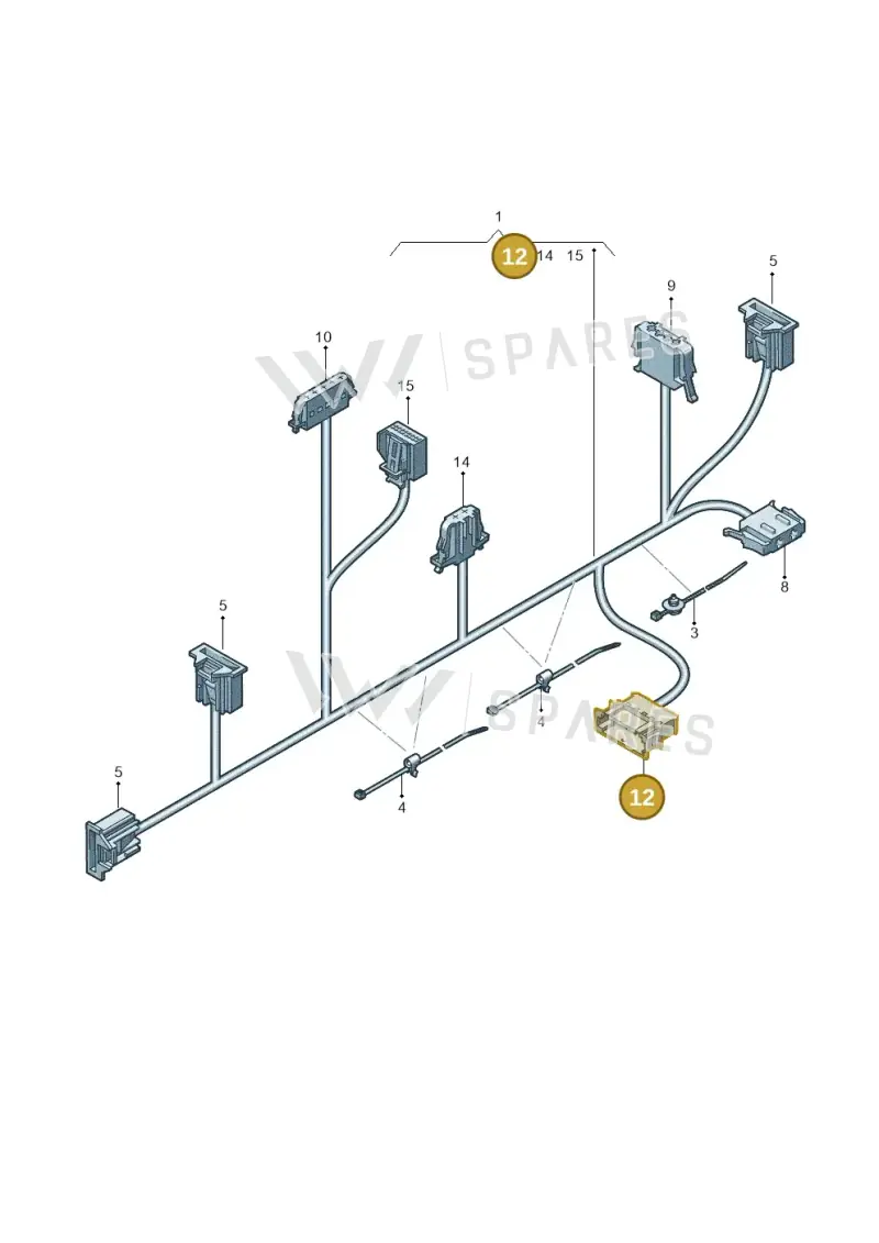 1J0972785 — Volkswagen Sharan (2015-2022) diagram 690972650, position 12