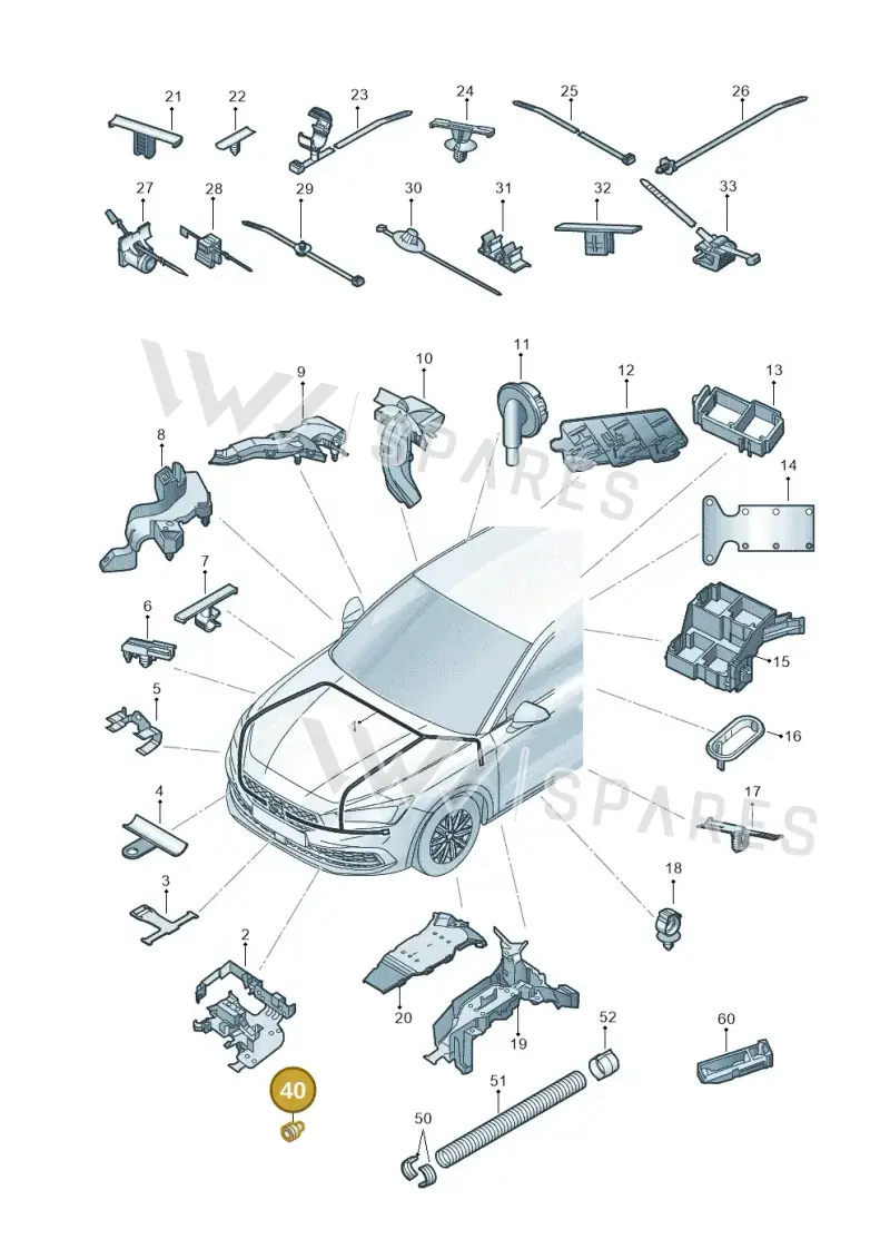1J0972844 — SEAT CUPRA Formentor (2020-) diagram 5fn971081, position 40