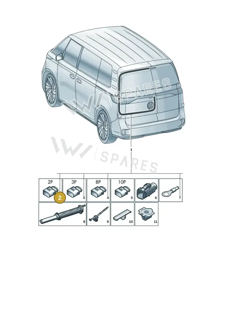 1J0972923 — Volkswagen ID.Buzz (2022-) diagram 15a972840, position 2