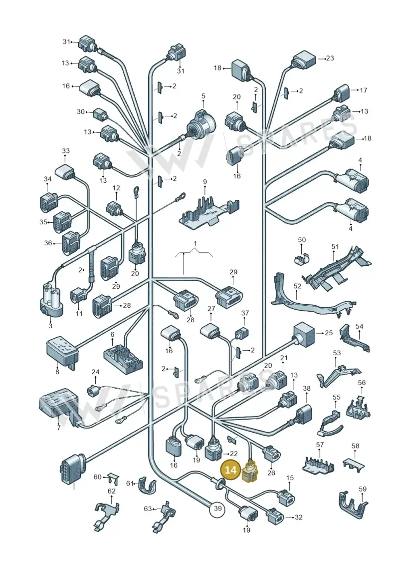1J0972924 — Volkswagen Passat CC (2011-2016) diagram 460971810, position 14